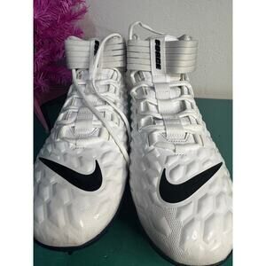 Nike Force Savage Shark 2 Football Cleats White/Navy | Men’s Size 18
